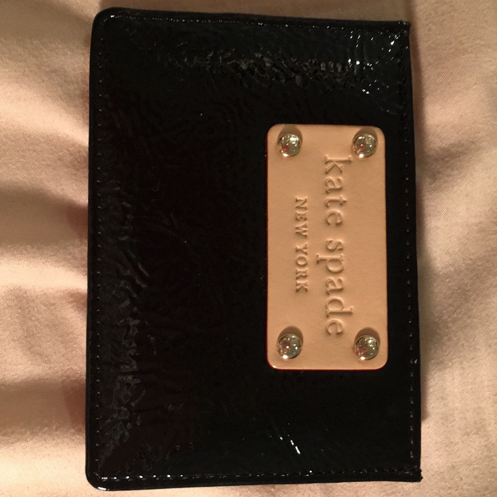 Kate Spade Card Holder - fabric with leather trim